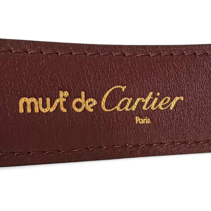 Great Cartier belt Logo buckle must leather Bordeaux leather Women