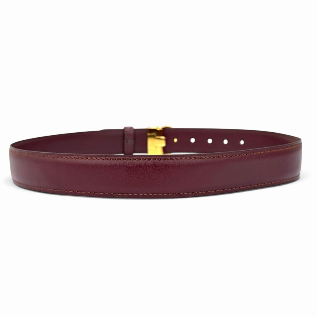 Great Cartier belt Logo buckle must leather Bordeaux leather Women