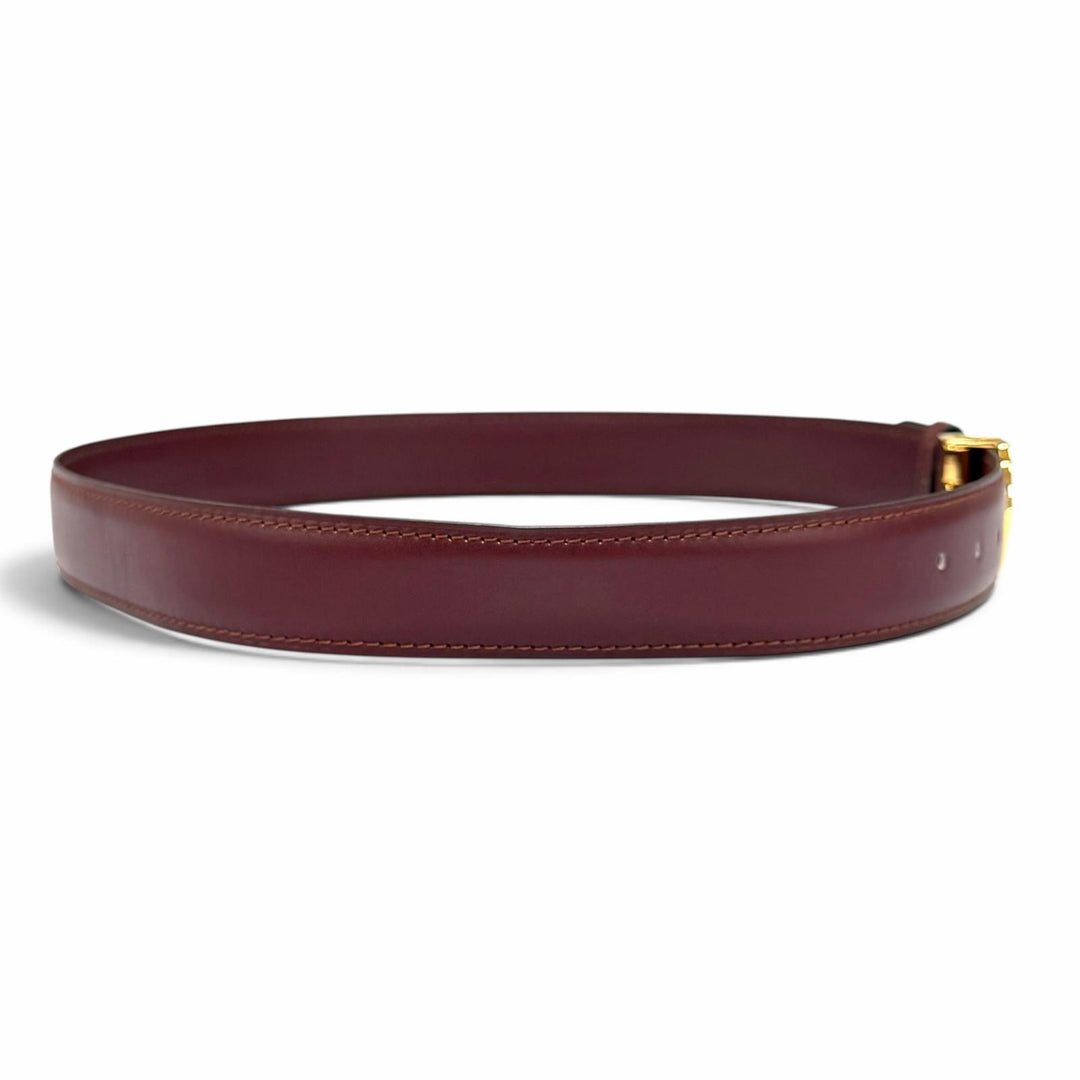 Great Cartier belt Logo buckle must leather Bordeaux leather Women