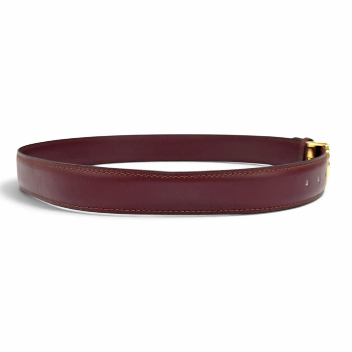 Great Cartier belt Logo buckle must leather Bordeaux leather Women