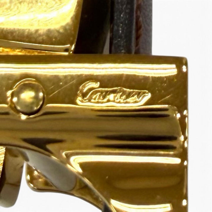 Great Cartier belt Logo buckle must leather Bordeaux leather Women