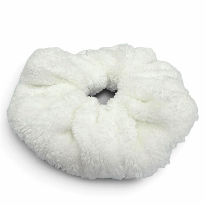 Pristine PRADA Shush Triangle with logo terry cloth hair accessory white 1IF015