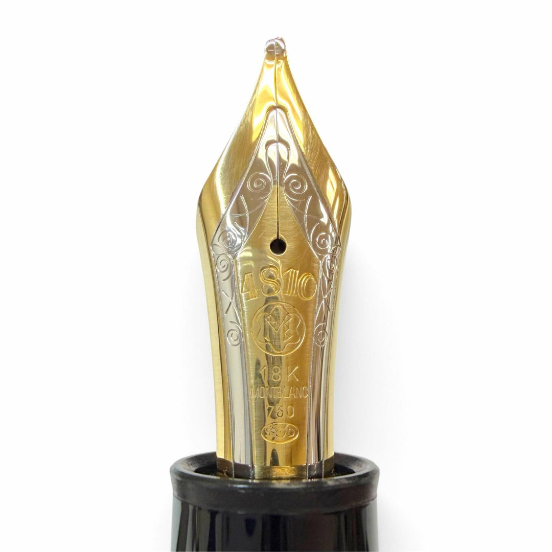 Excellent MONTBLANC fountain pen Meisterstück 149 Rare White Star black 18K