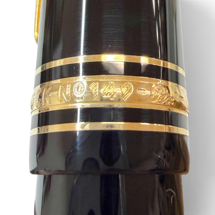 Excellent MONTBLANC fountain pen Meisterstück 149 Rare White Star black 18K