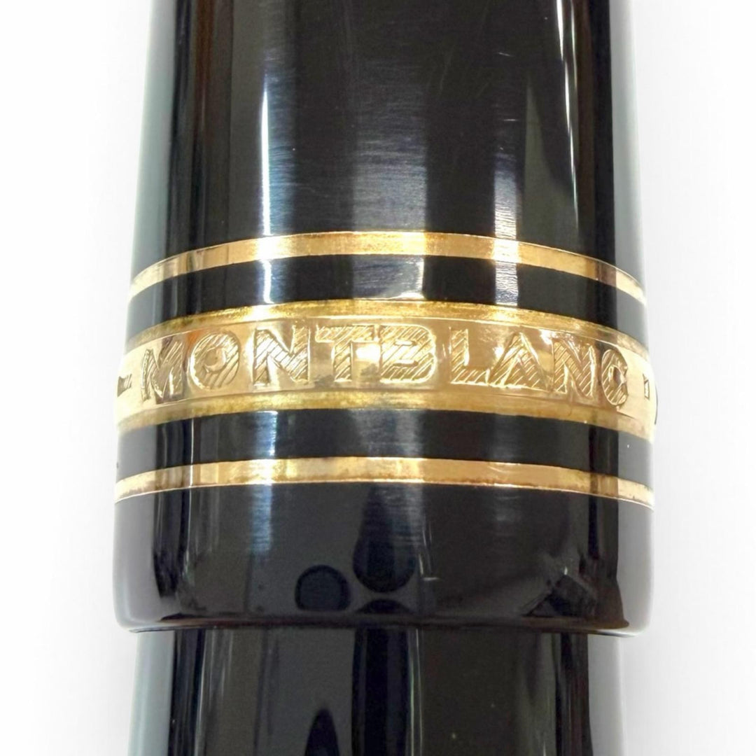Excellent MONTBLANC fountain pen Meisterstück 149 Ultra rare black 18K mens