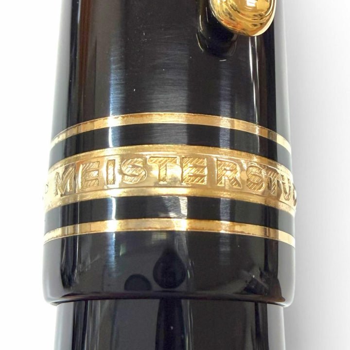 Excellent MONTBLANC fountain pen Meisterstück 149 Ultra rare black 18K mens