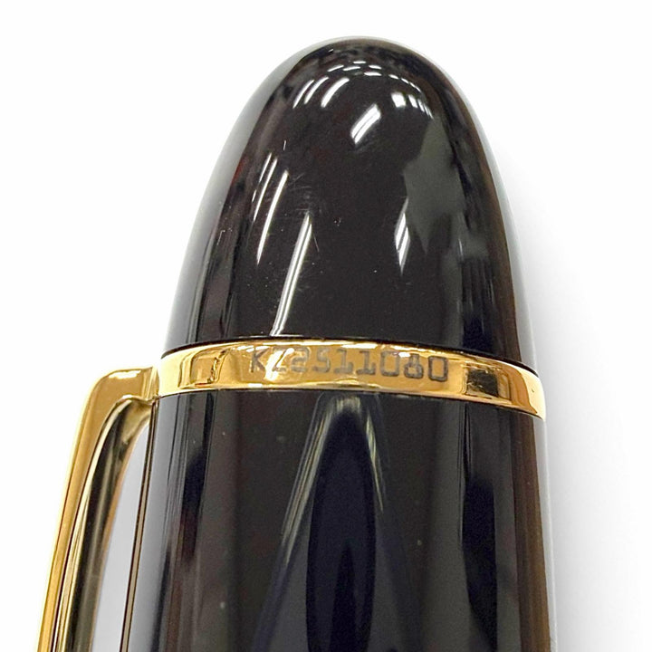 Excellent MONTBLANC fountain pen Meisterstück 149 Ultra rare black 18K mens