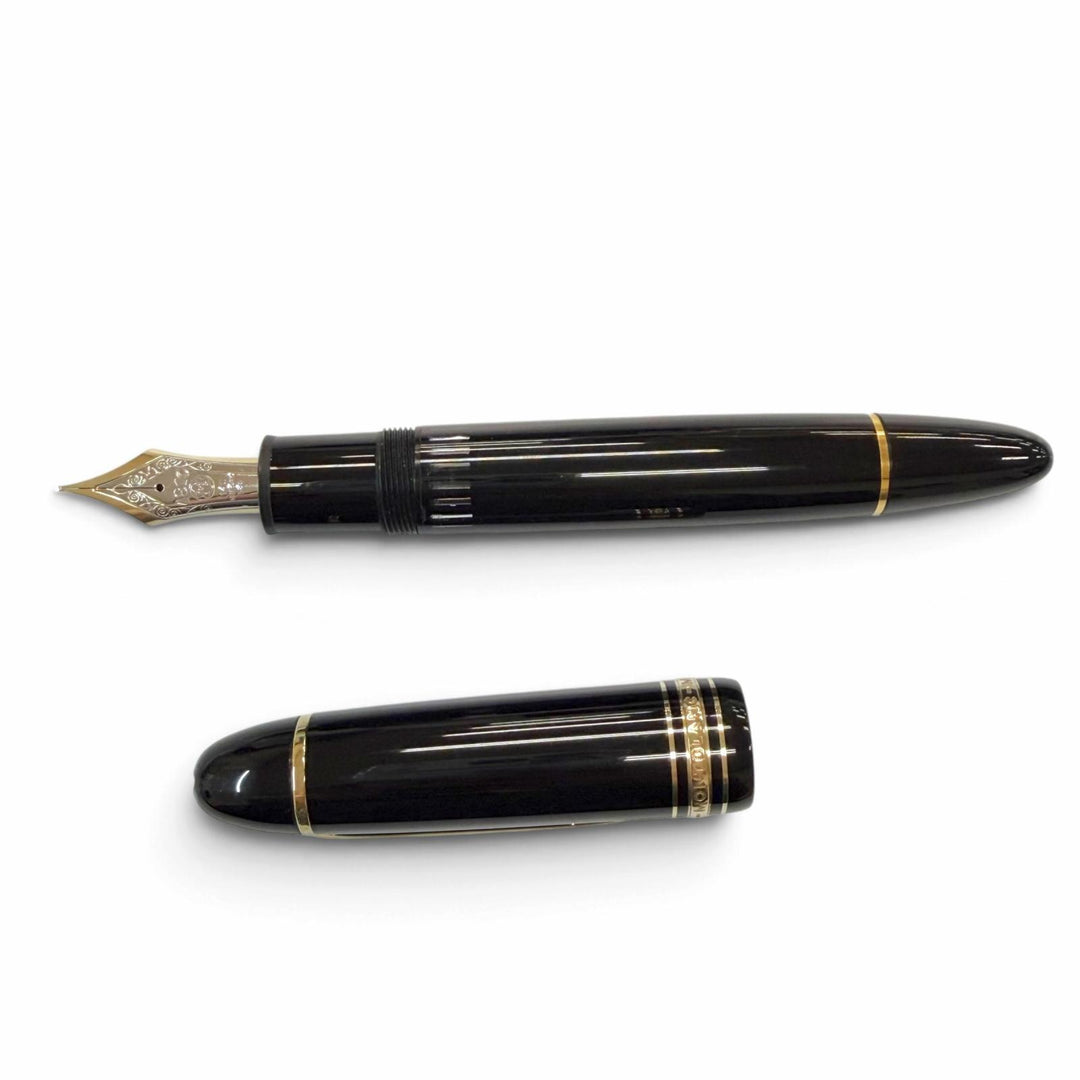 Great MONTBLANC fountain pen Meisterstück 149 white star black 14K mens