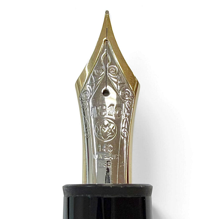Great MONTBLANC fountain pen Meisterstück 149 white star black 14K mens