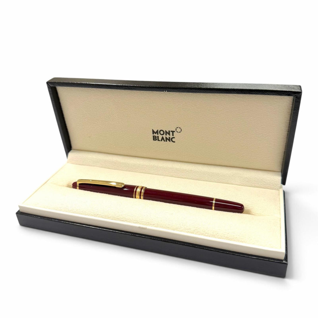 Excellent MONTBLANC fountain pen Meisterstück Classic white star Bordeaux 14K