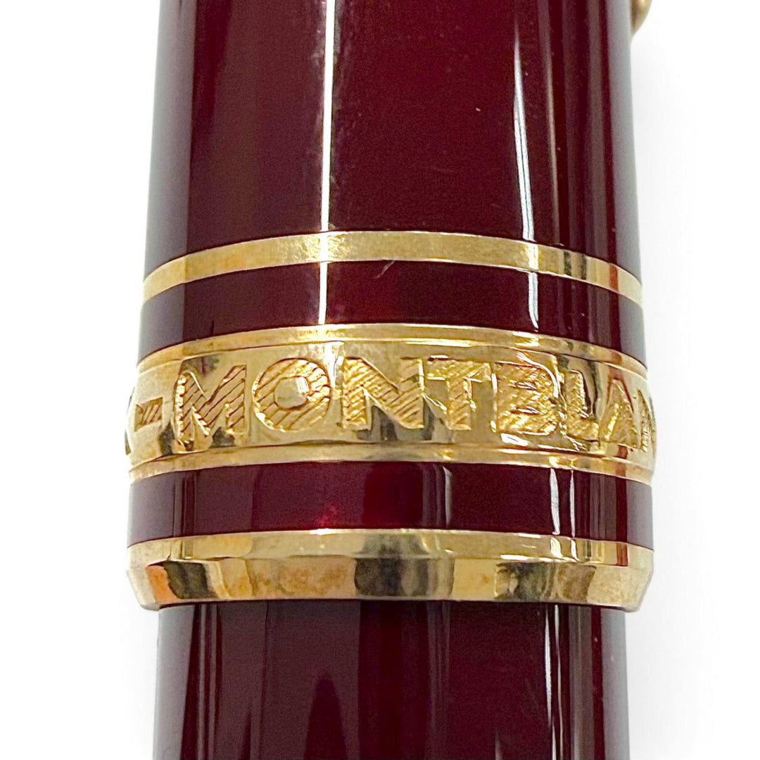 Excellent MONTBLANC fountain pen Meisterstück Classic white star Bordeaux 14K