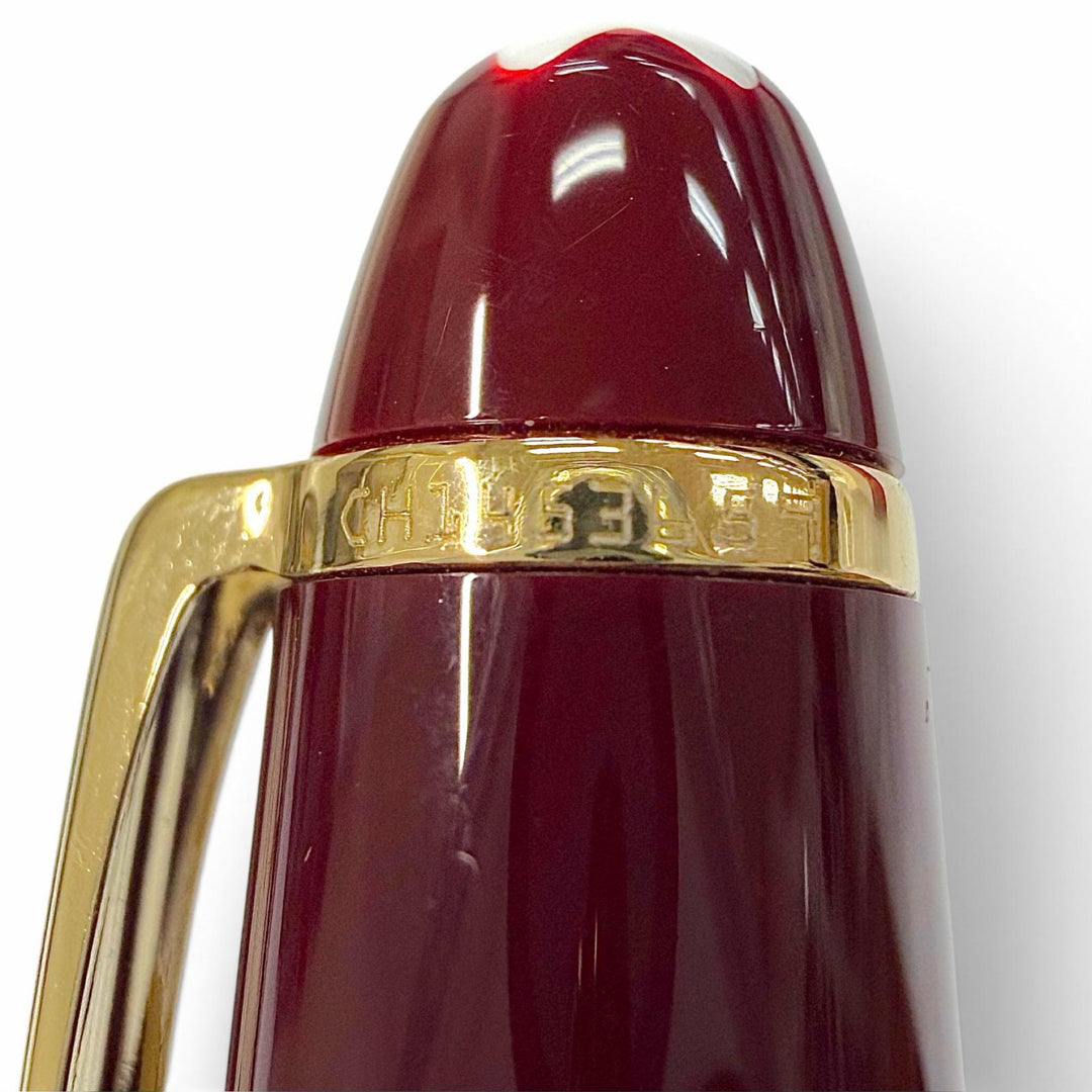 Excellent MONTBLANC fountain pen Meisterstück Classic white star Bordeaux 14K