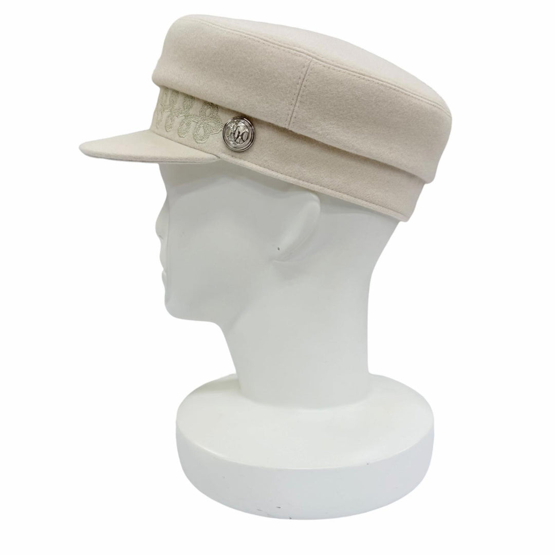 Excellent HERMES Casquette Kabul en Finesse Casquette beige wool Women 57