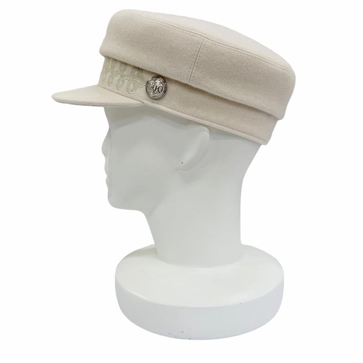 Excellent HERMES Casquette Kabul en Finesse Casquette beige wool Women 57