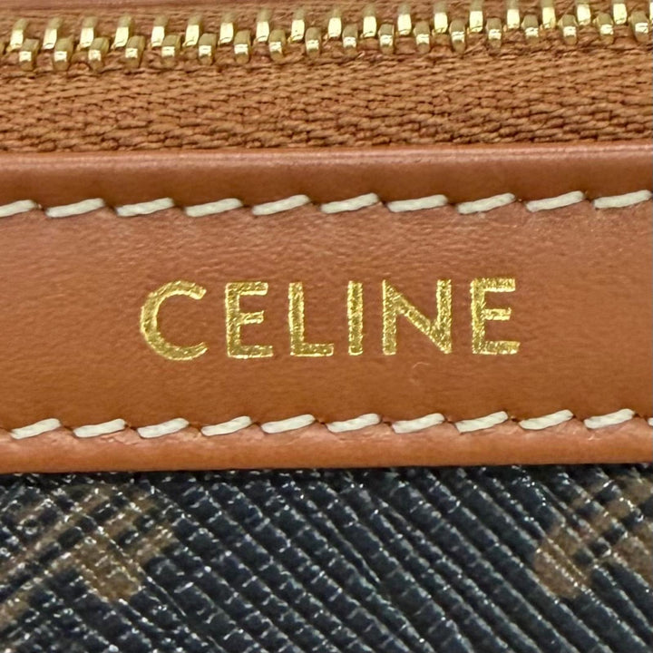 Pristine CELINE Cosmetics Pouch Small Cosmetic Pouch / Triomphe Canvas 4M1622CZJ