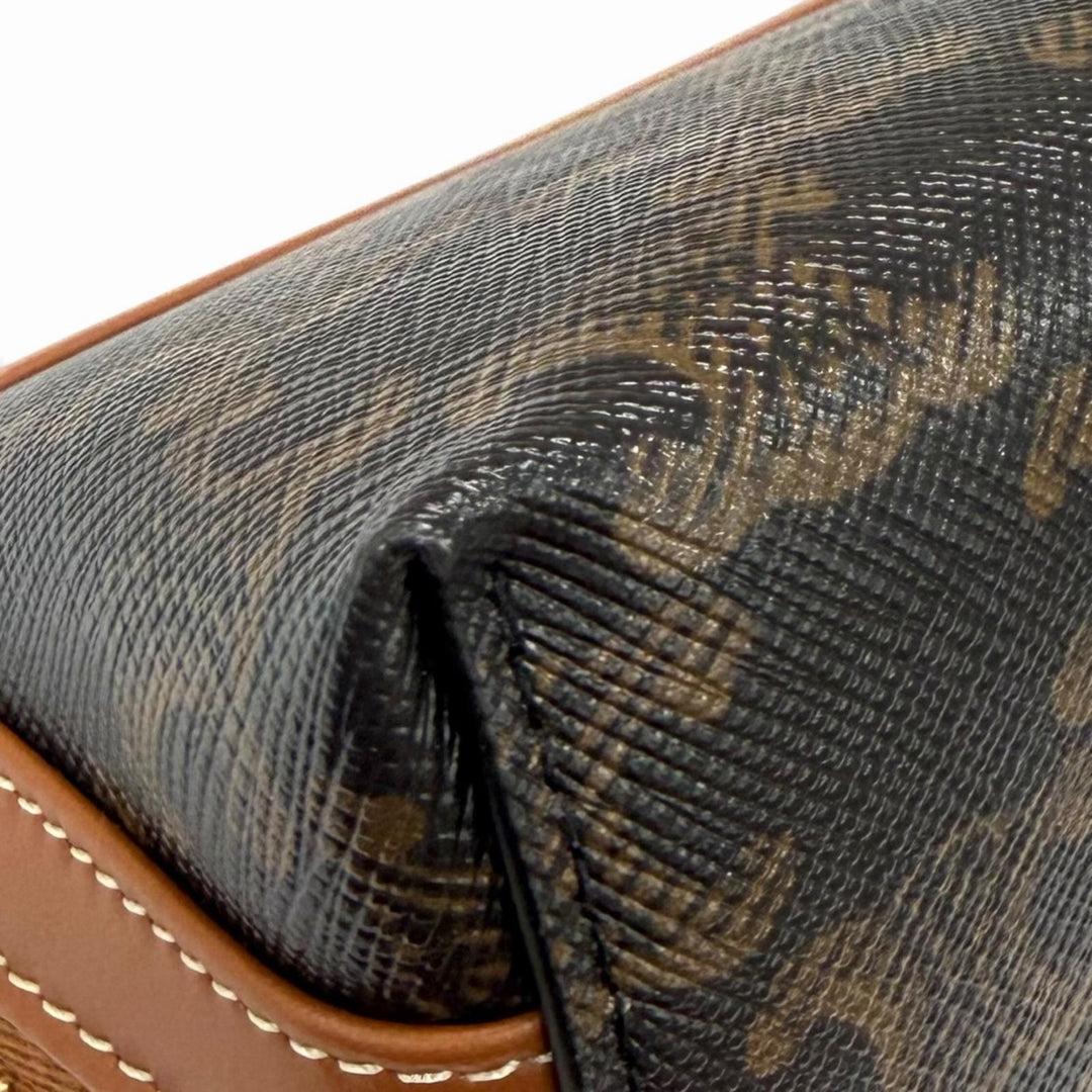 Pristine CELINE Cosmetics Pouch Small Cosmetic Pouch / Triomphe Canvas 4M1622CZJ