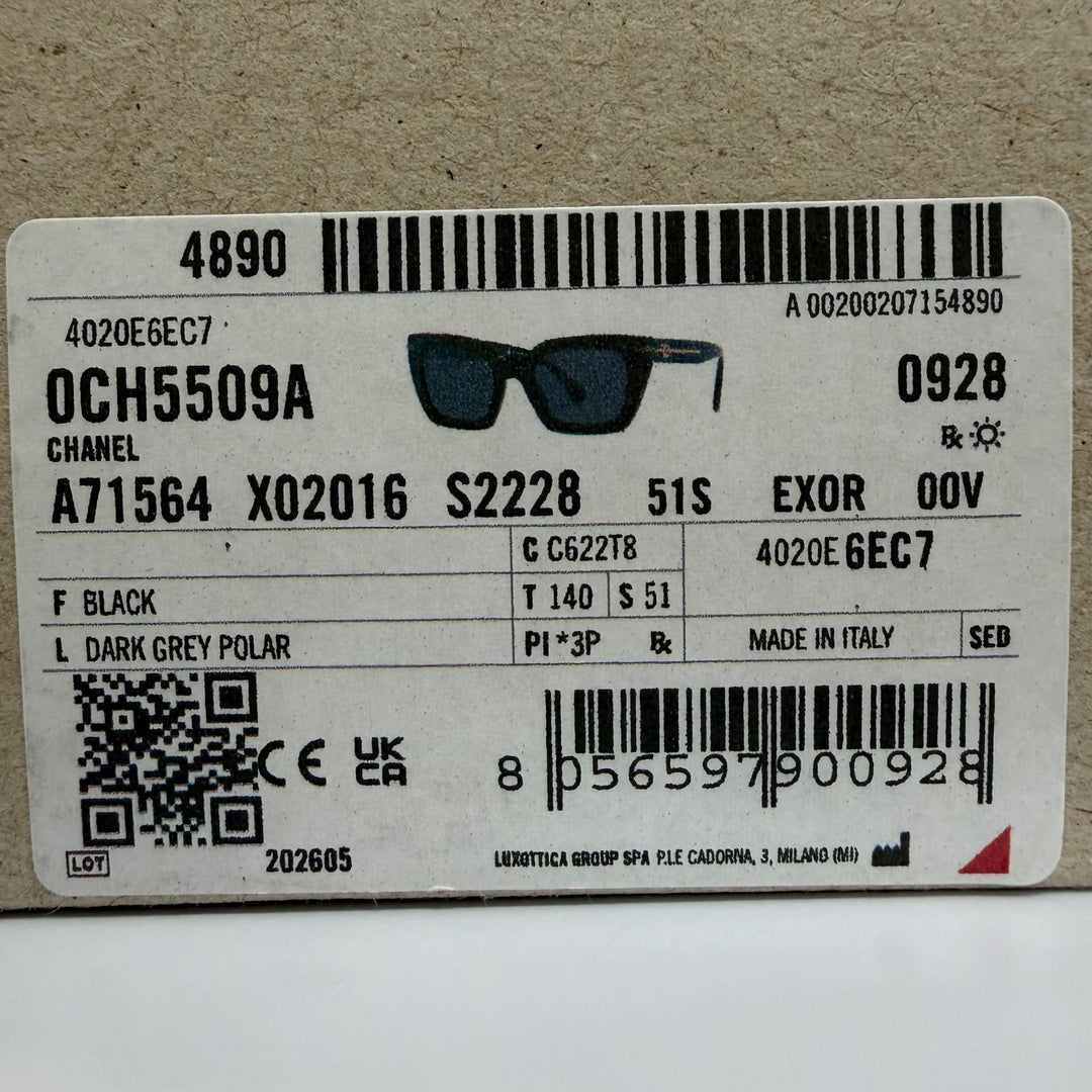 Excellent CHANEL sunglasses Current model: COCO Mark Chain, Square Shape 5509-A