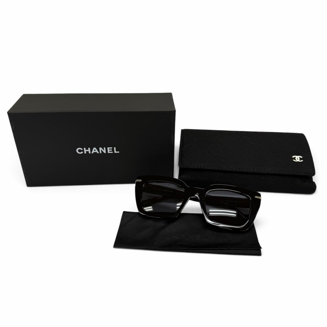 Excellent CHANEL sunglasses Current model: COCO Mark Chain, Square Shape 5509-A