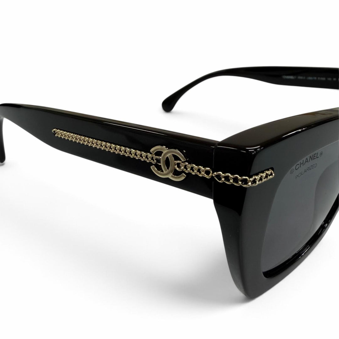 Excellent CHANEL sunglasses Current model: COCO Mark Chain, Square Shape 5509-A
