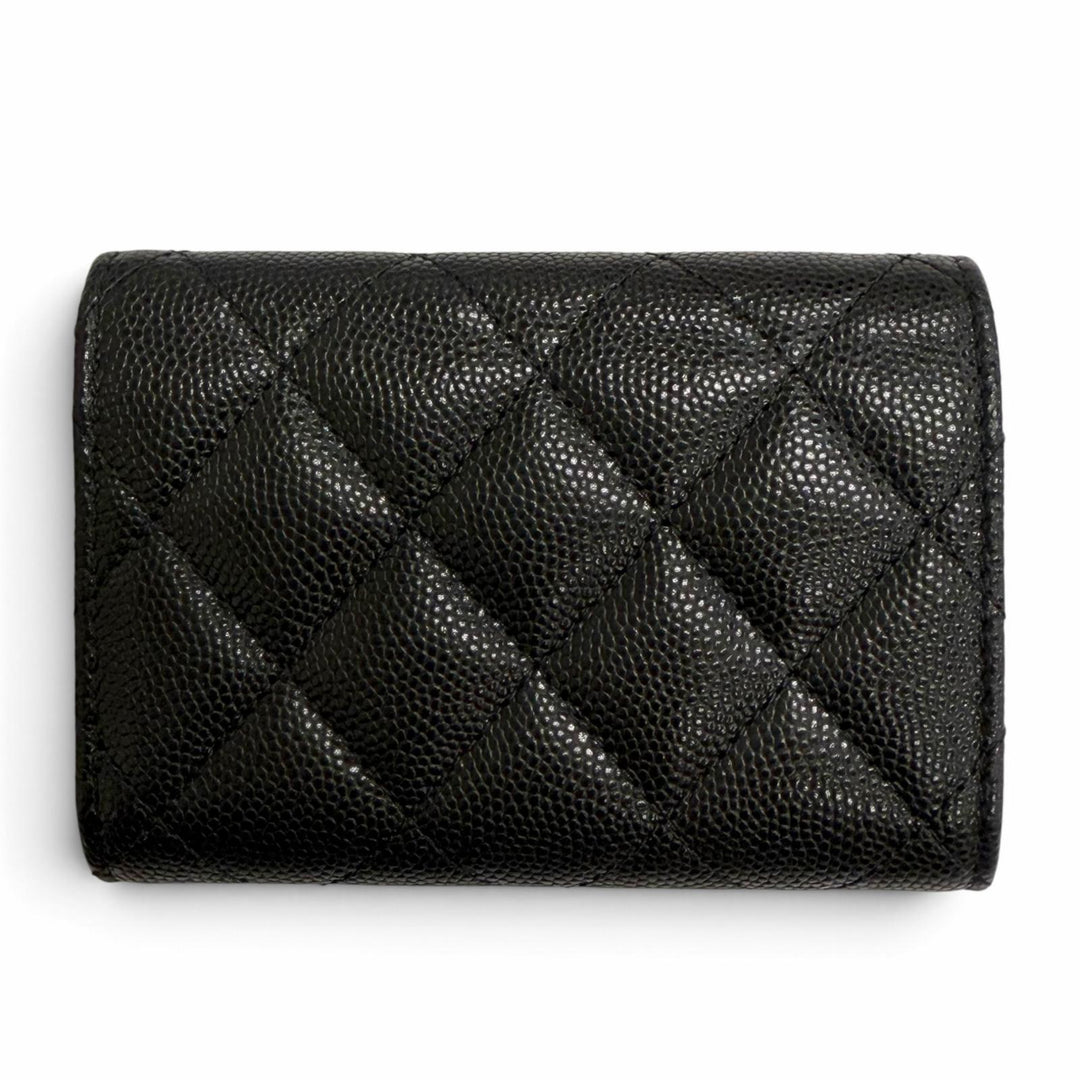 Excellent CHANEL COCO Mark Matelassé Classic Small Flap Wallet AP4319