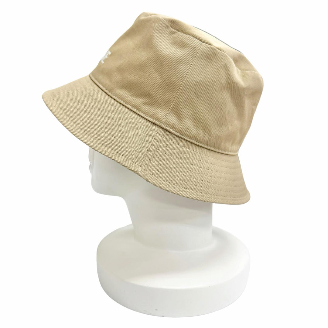 Pristine CELINE hat Embroidered logo bucket hat beige cotton Women M 2AU3B968P
