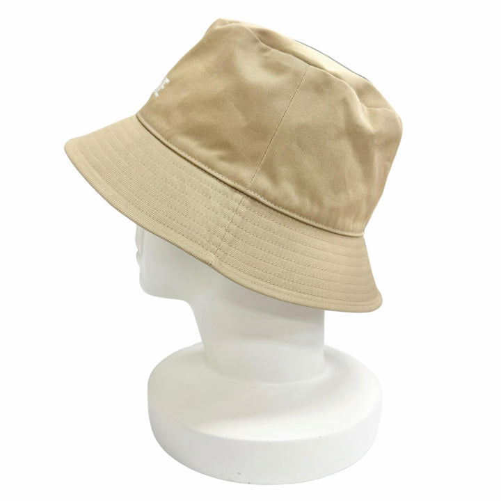 Pristine CELINE hat Embroidered logo bucket hat beige cotton Women M 2AU3B968P