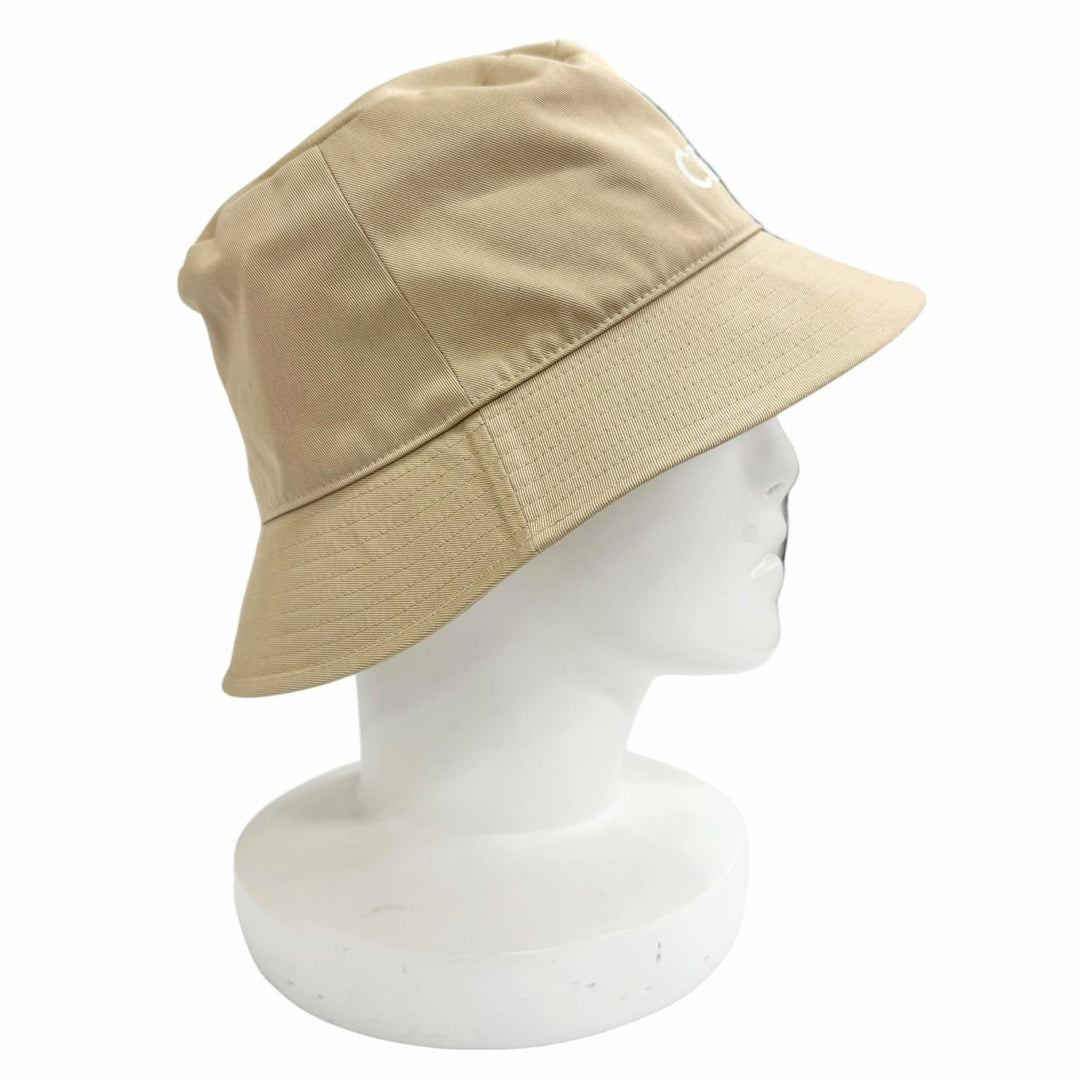 Pristine CELINE hat Embroidered logo bucket hat beige cotton Women M 2AU3B968P