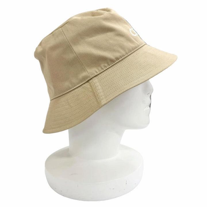 Pristine CELINE hat Embroidered logo bucket hat beige cotton Women M 2AU3B968P