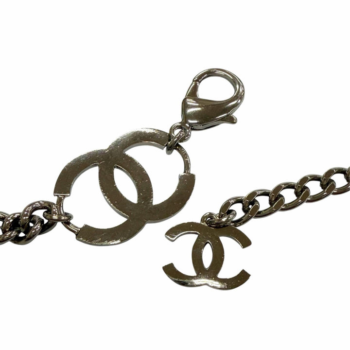 Great CHANEL belt COCO Mark Chain Cancer metallic Gold Plated Women 04A