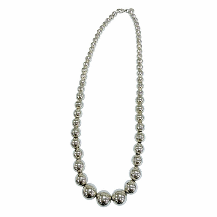 Great TIFFANY&Co. Necklace Graduated Ball Necklace Silver 925 Women