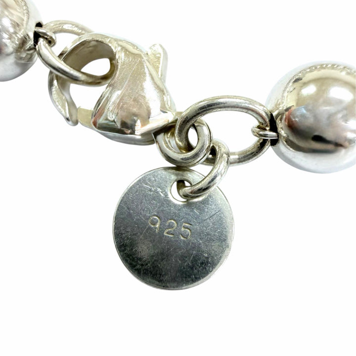 Great TIFFANY&Co. Necklace Graduated Ball Necklace Silver 925 Women