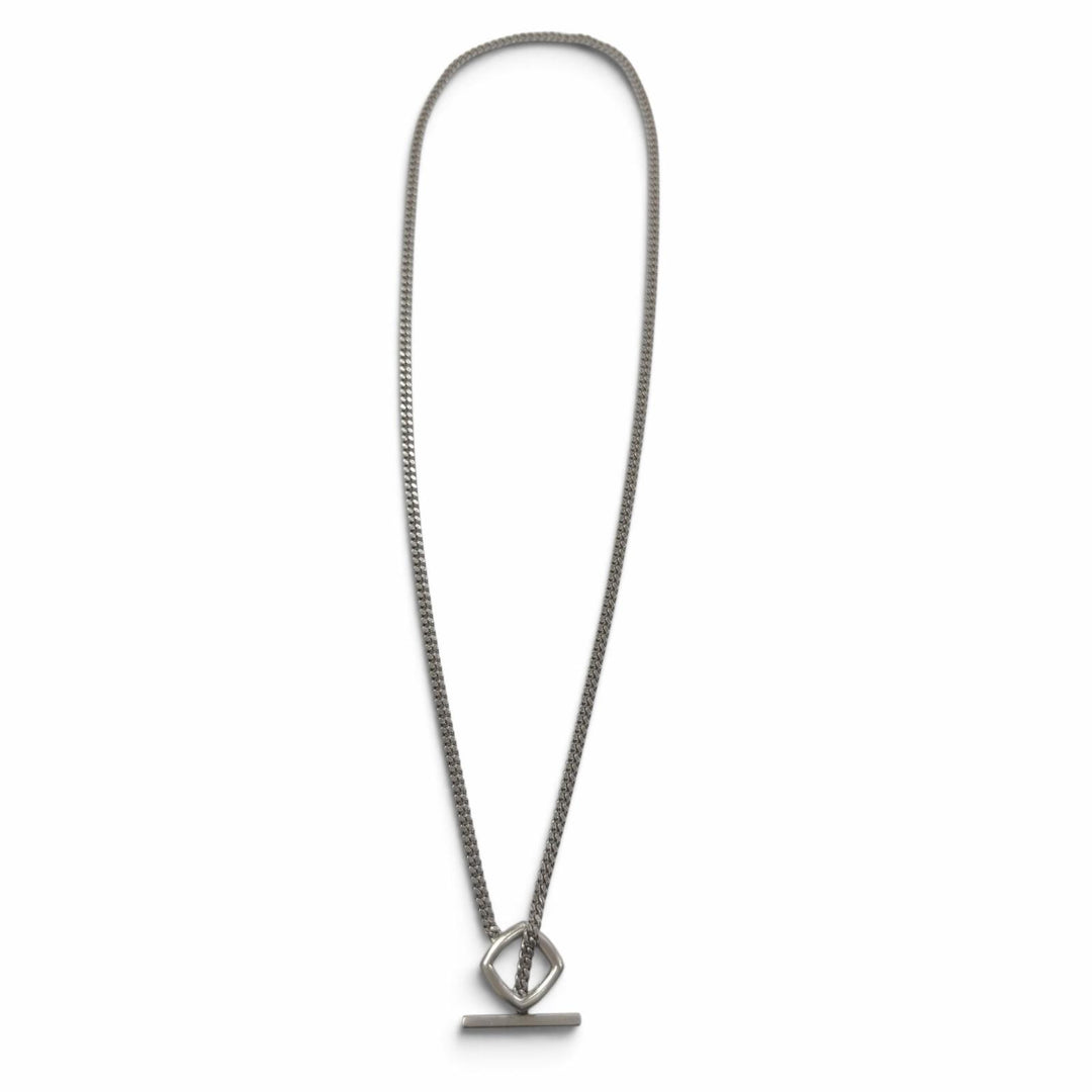 Great TOM WOOD Necklace Frame Pendant Chain Silver 925 mens
