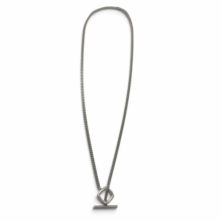 Great TOM WOOD Necklace Frame Pendant Chain Silver 925 mens