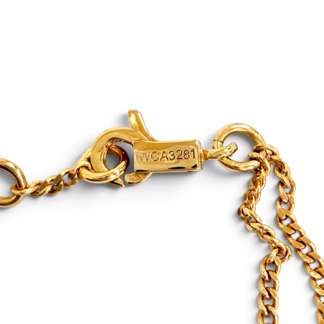 Excellent CELINE bracelet Maillon Triomphe 2-chain gold Women 46S906BRA.35OR
