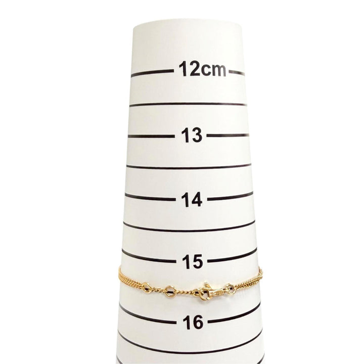 Excellent CELINE bracelet Maillon Triomphe 2-chain gold Women 46S906BRA.35OR