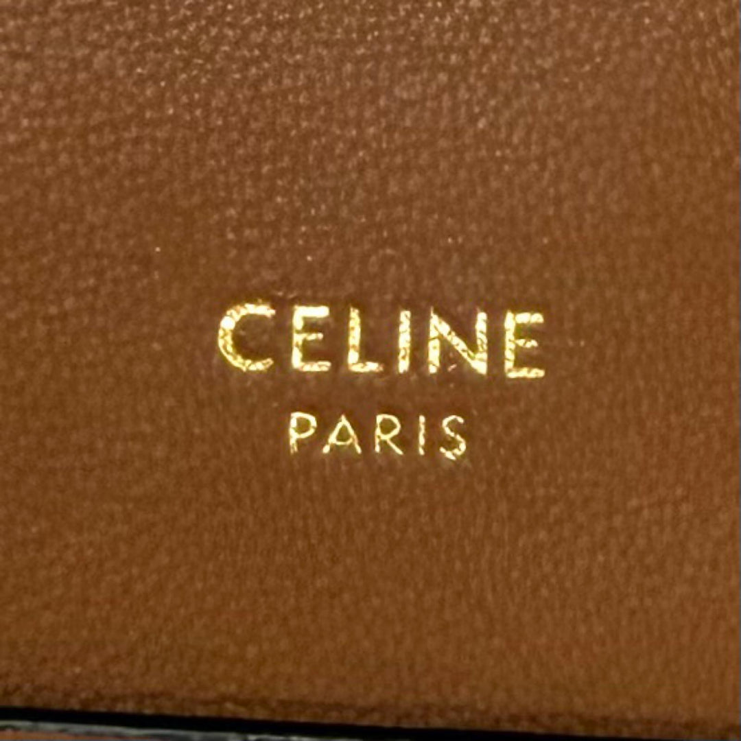 Great CELINE Mobile case Triomphe Leather Phone Pouch Mobile Pouch 10G332