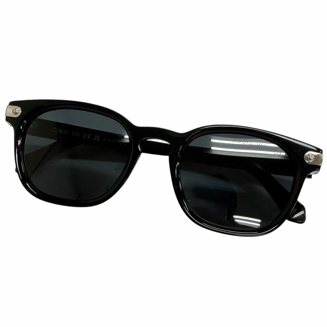 Great LOUIS VUITTON Sunglasses LV Signature Round Square Noir