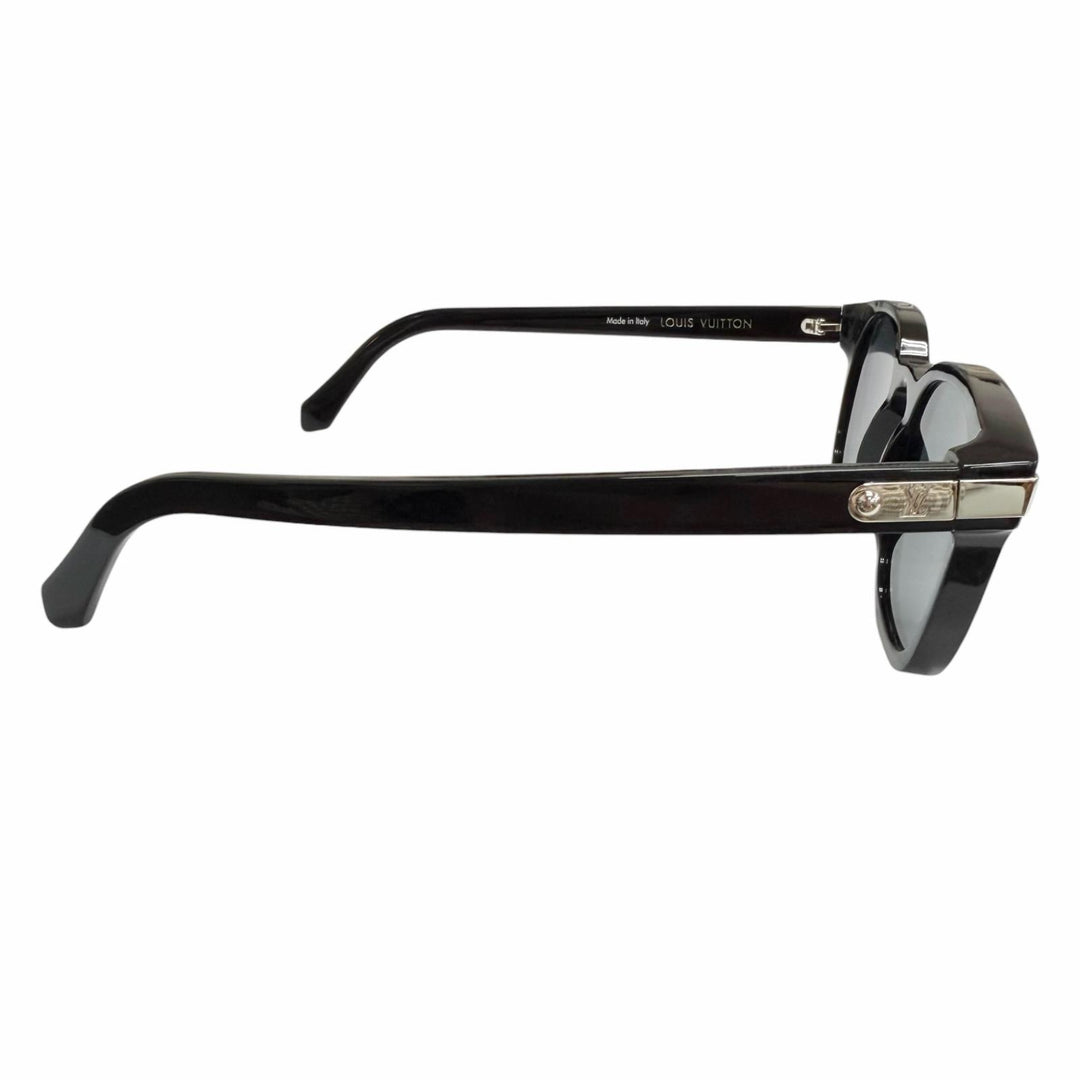 Great LOUIS VUITTON Sunglasses LV Signature Round Square Noir