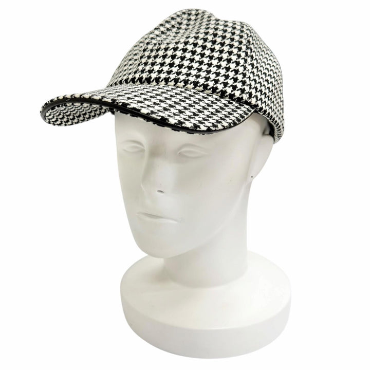 Excellent Christian Dior Houndstooth Pattern Baseball Cap IT 58 25PDP922I120