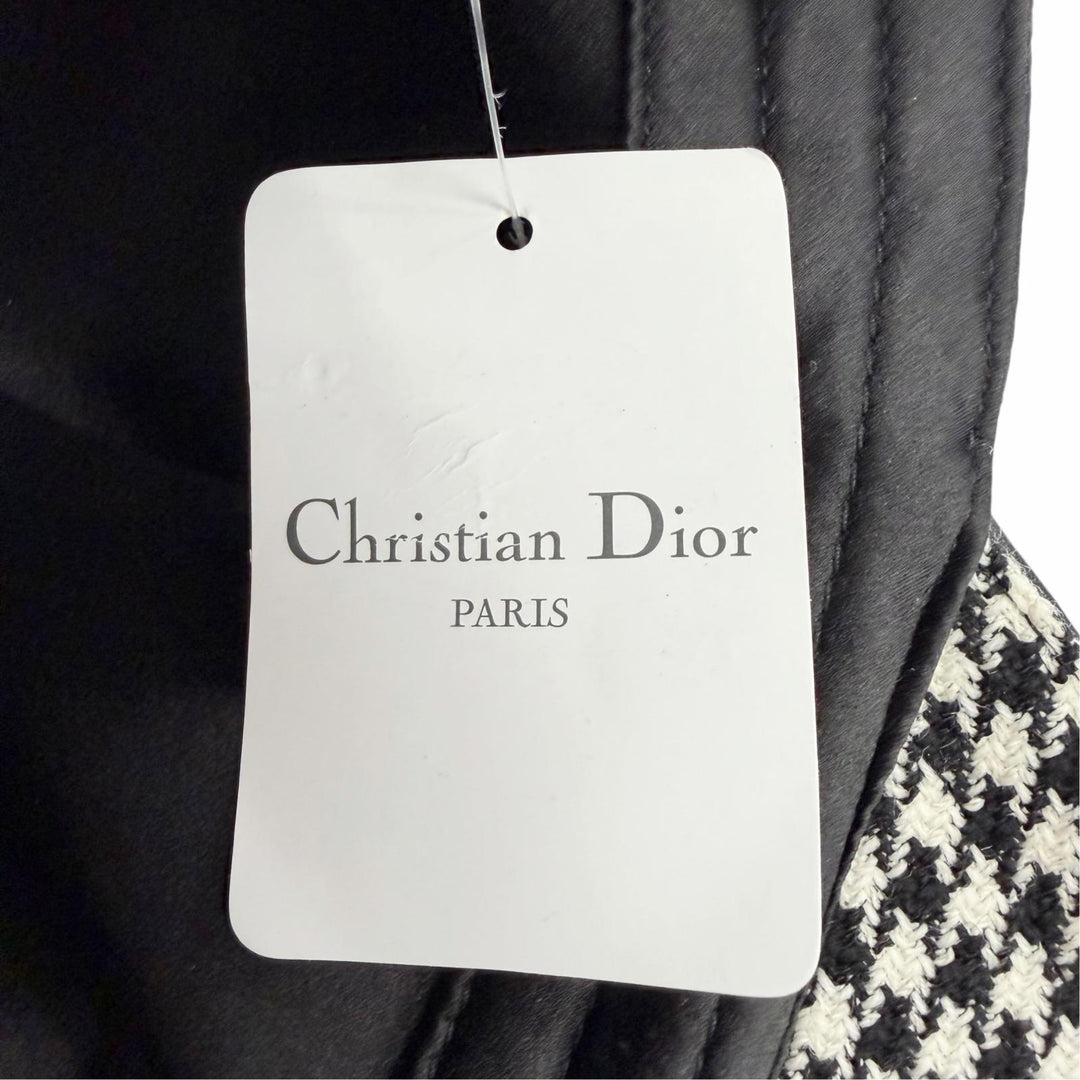 Excellent Christian Dior Houndstooth Pattern Baseball Cap IT 58 25PDP922I120