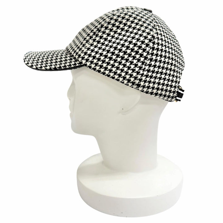 Excellent Christian Dior Houndstooth Pattern Baseball Cap IT 58 25PDP922I120