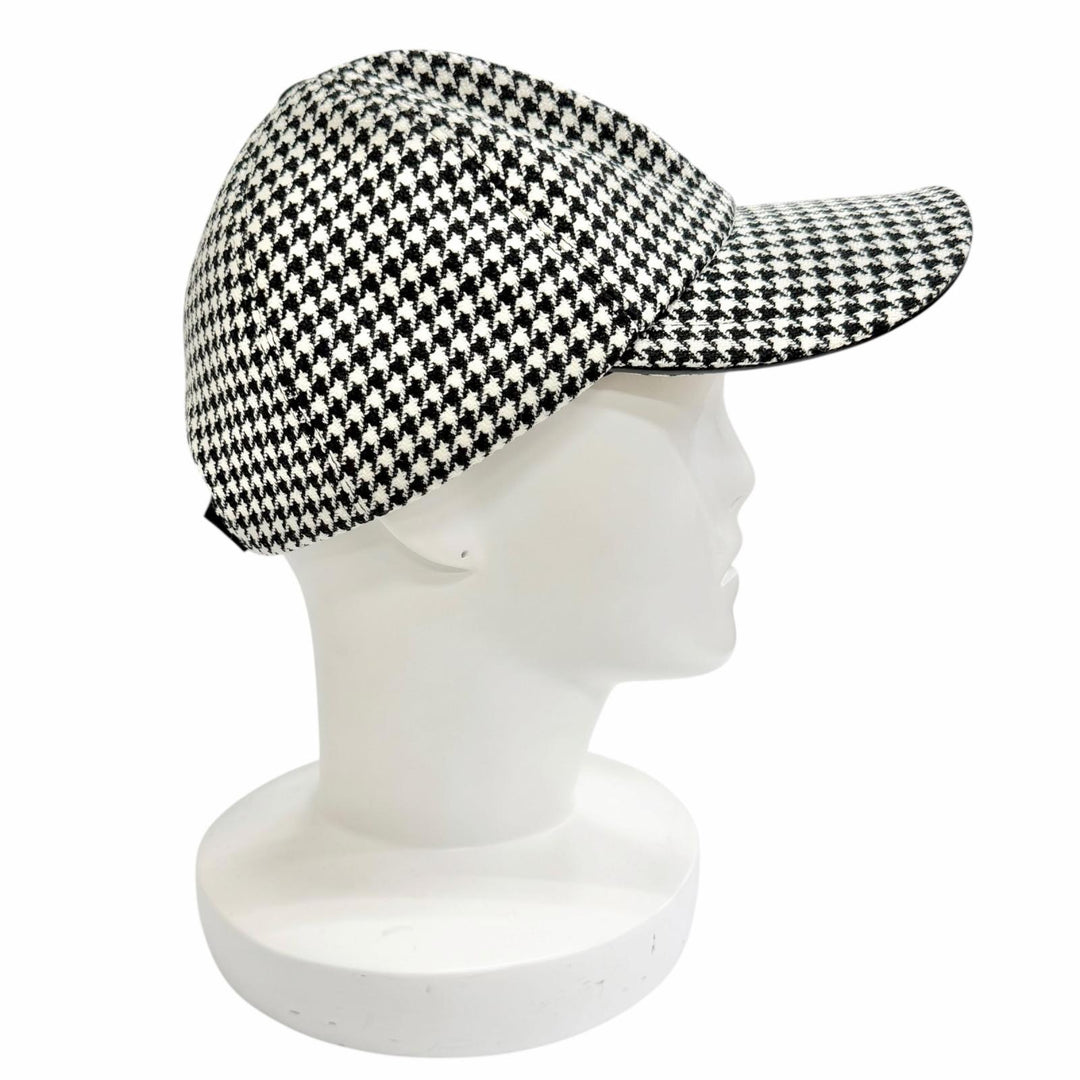 Excellent Christian Dior Houndstooth Pattern Baseball Cap IT 58 25PDP922I120
