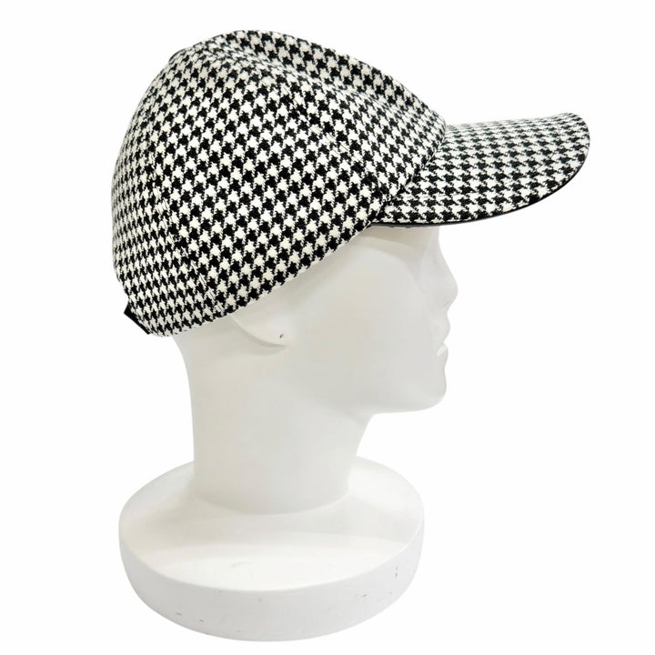Excellent Christian Dior Houndstooth Pattern Baseball Cap IT 58 25PDP922I120