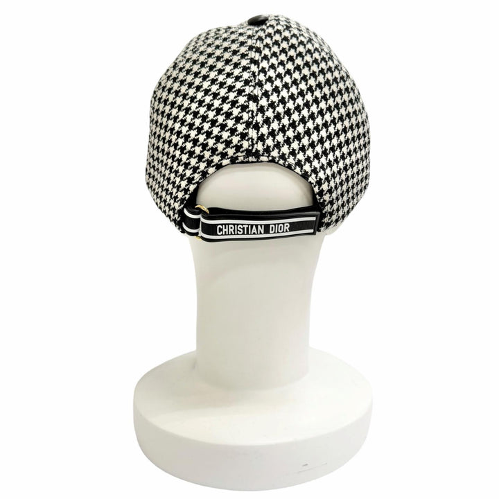 Excellent Christian Dior Houndstooth Pattern Baseball Cap IT 58 25PDP922I120