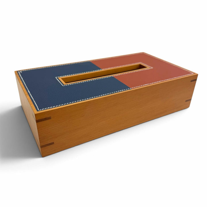Excellent HERMES Playerd PM Tissue Case Tissue box Brown Wood Women
