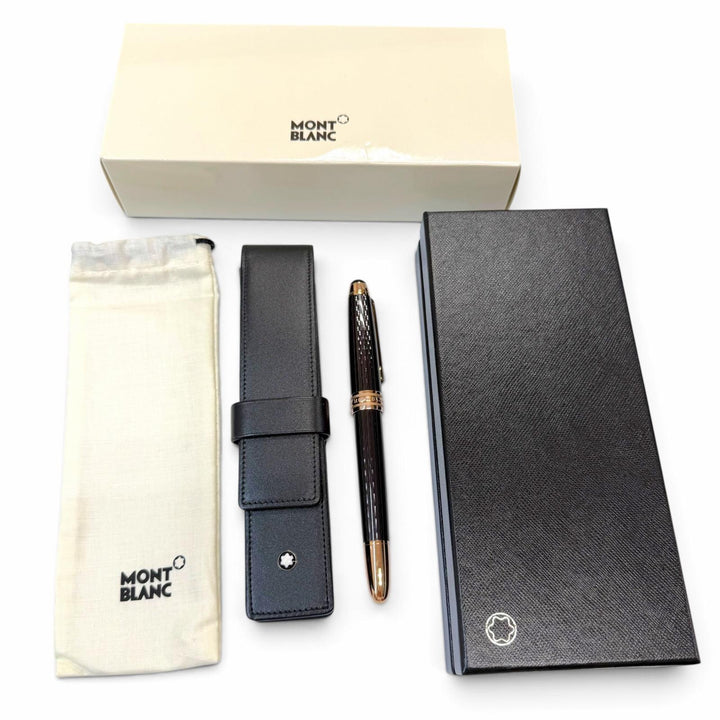 Excellent MONTBLANC fountain pen SE Meisterstück 145 Classic Black purple 18K