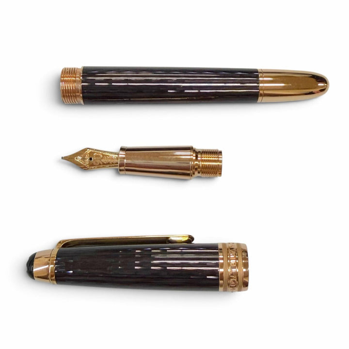 Excellent MONTBLANC fountain pen SE Meisterstück 145 Classic Black purple 18K