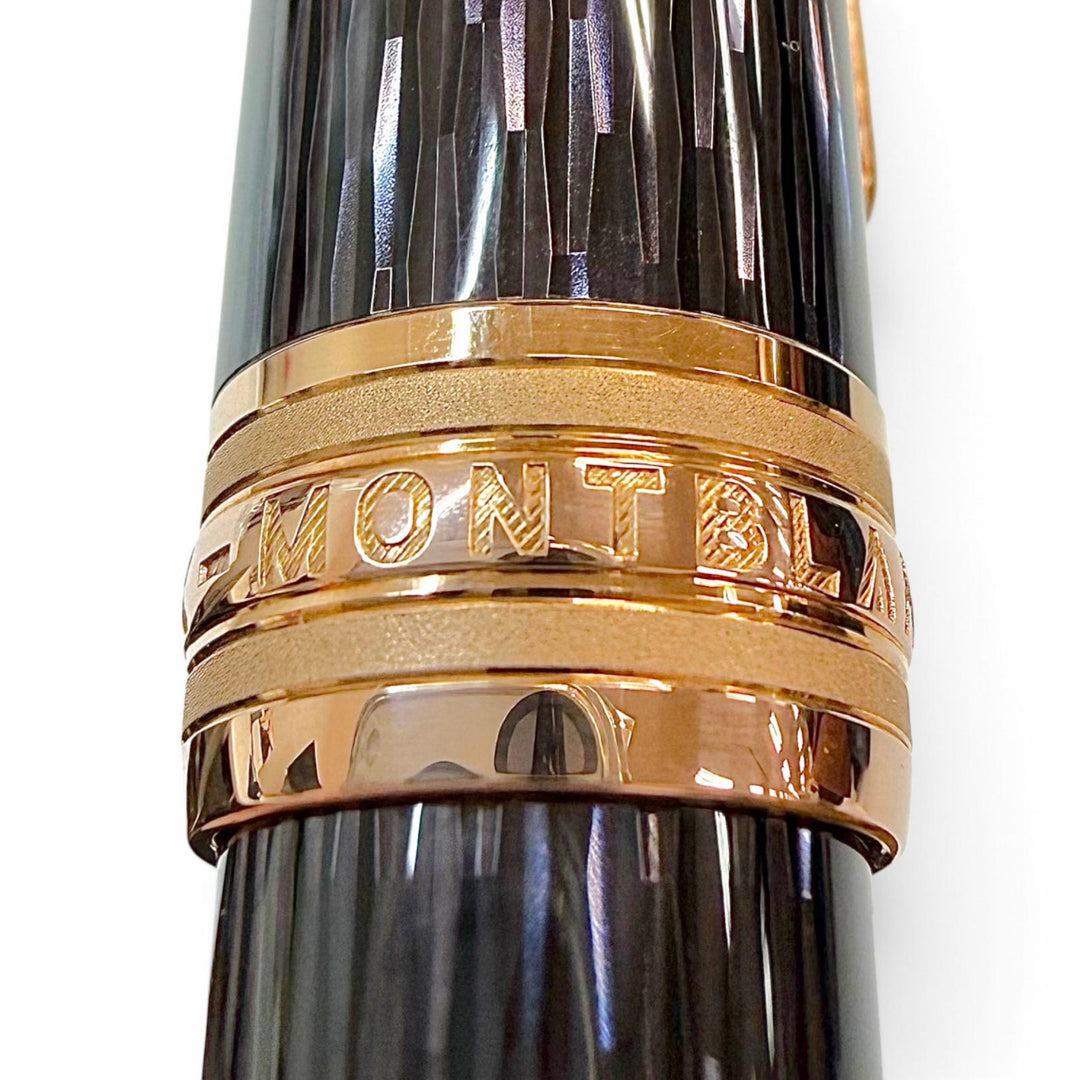 Excellent MONTBLANC fountain pen SE Meisterstück 145 Classic Black purple 18K