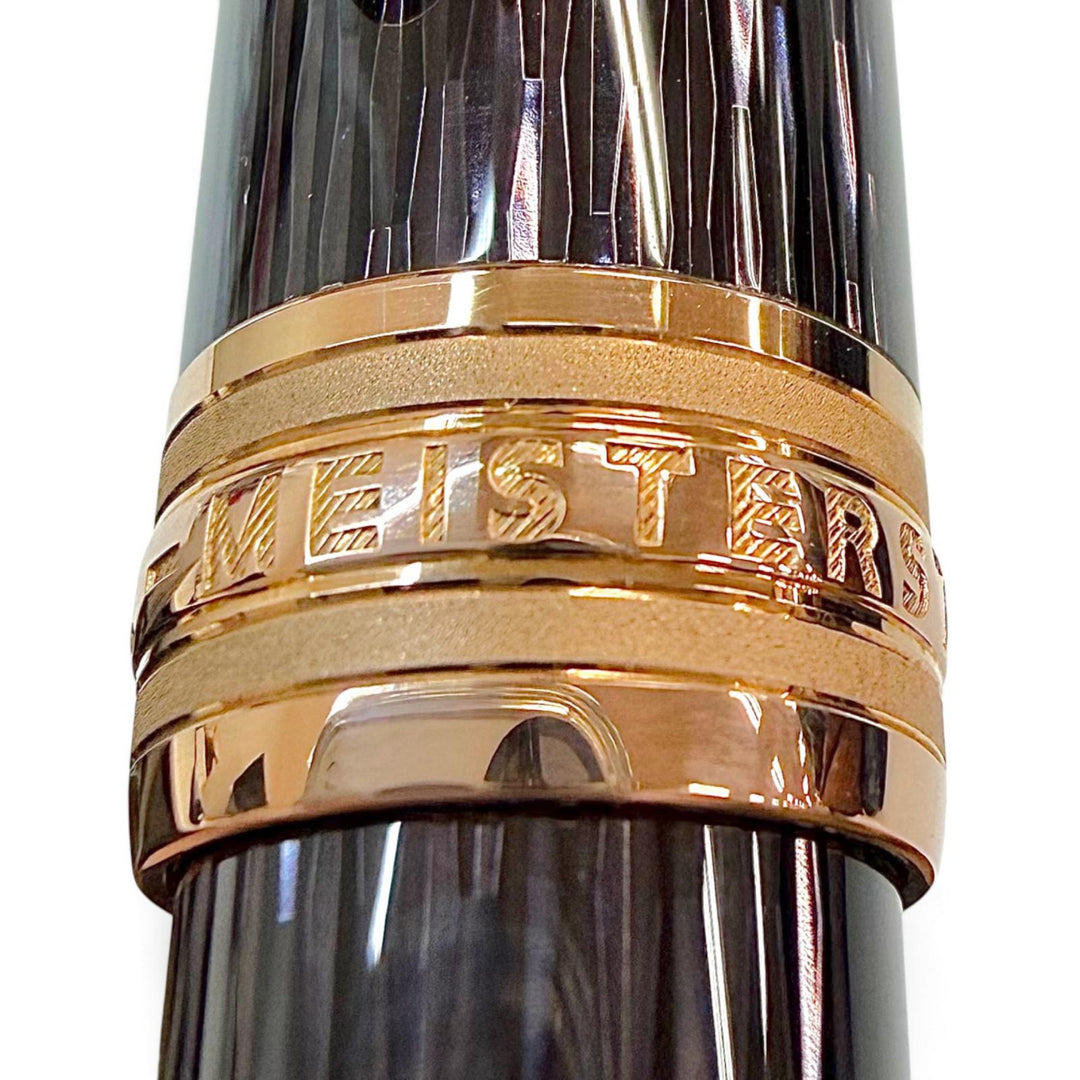 Excellent MONTBLANC fountain pen SE Meisterstück 145 Classic Black purple 18K