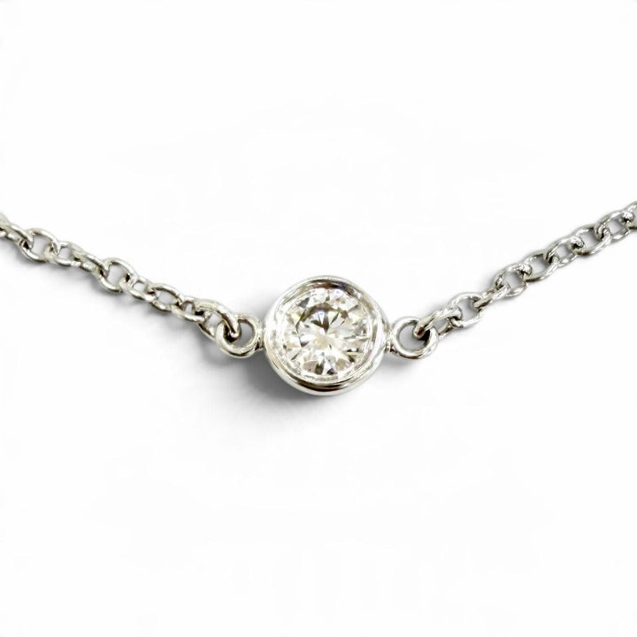Great TIFFANY&Co. By the yard 1P Diamond Bracelet PT950 Platinum Women